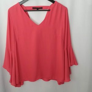 White House Black Market Women Top V Neck Cut Out